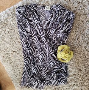 One of a Kind!! Print Wrap Top
